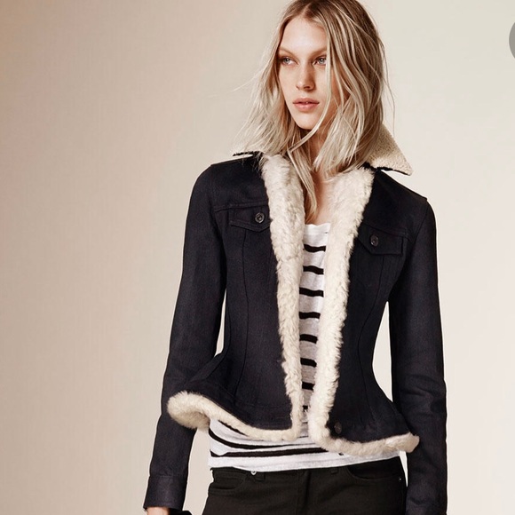 Burberry Brit Black Pocklington Shearling Jean Jkt